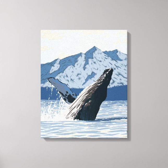 Humpback Whale - Ketchikan, Alaska Canvastryck (Framsida)
