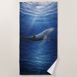 Humpback Whale Ocean Beach Towel