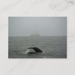 Humpback Whale och Tall Frakt 2 Mini Print Visitkort