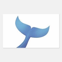 Humpback Whale Svan V2 Rektangulärt Klistermärke