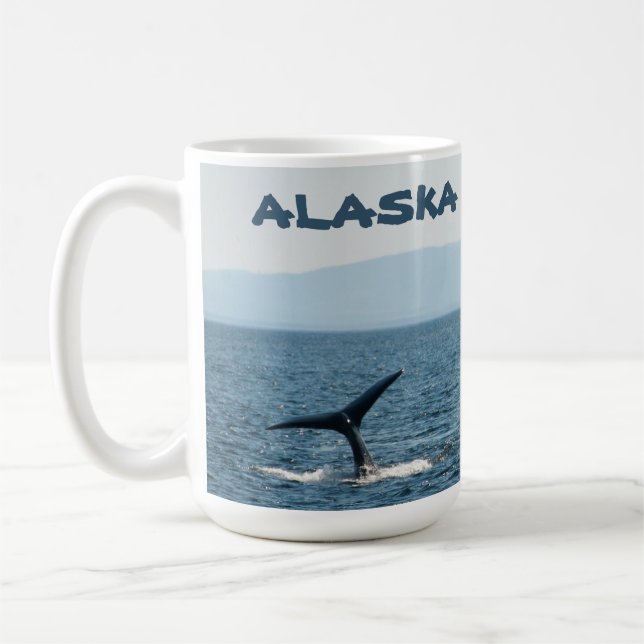 Humpback Whale Tale Scenia Alaska Coffee Mugg (Vänster)
