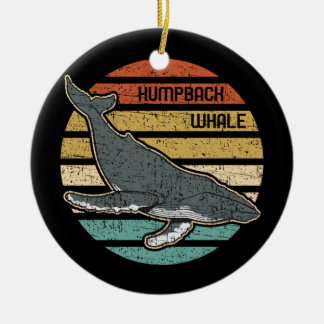 Humpback Whale Vintage Sunset Julgransprydnad Keramik