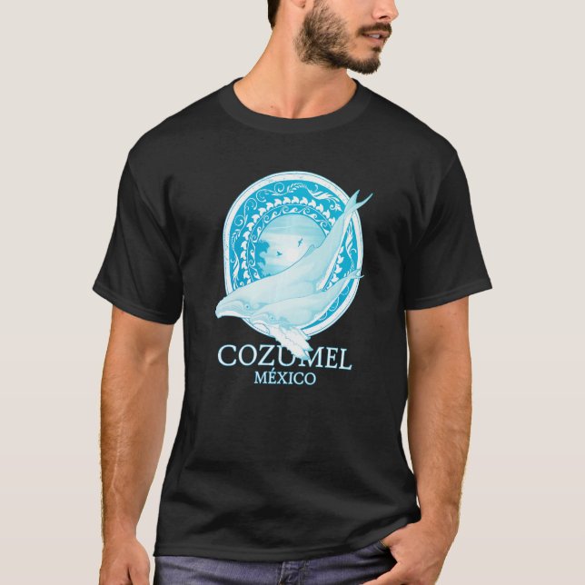 Humpback Whales Cozumel Mexiko Diving T Shirt (Framsida)