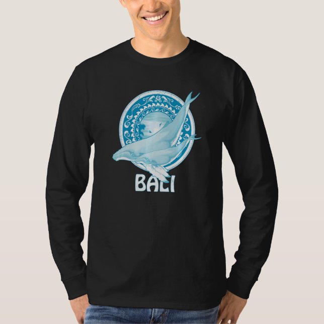 Humpback Whales Dive Bali Indonesia   T Shirt (Framsida)