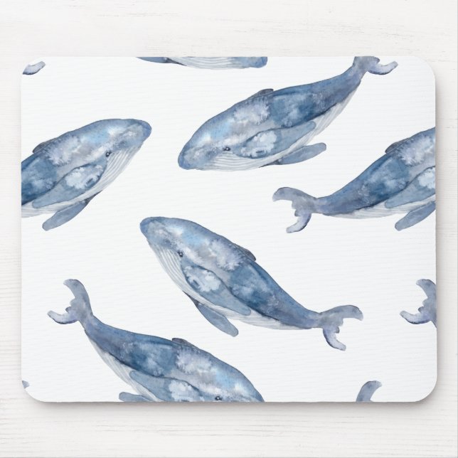 Humpback Whales in Watercolor Musmatta (Framsidan)