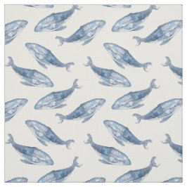 Humpback Whales in Watercolor Tyg