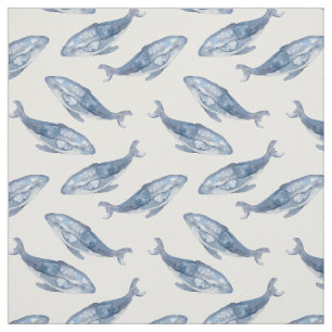 Humpback Whales in Watercolor Tyg