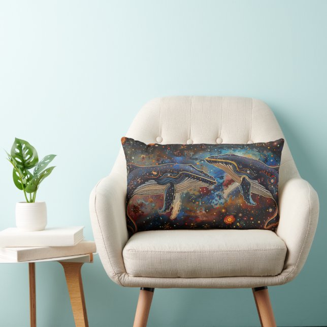 Humpback Whales Lumbar Pillow Lumbarkudde (Stol)