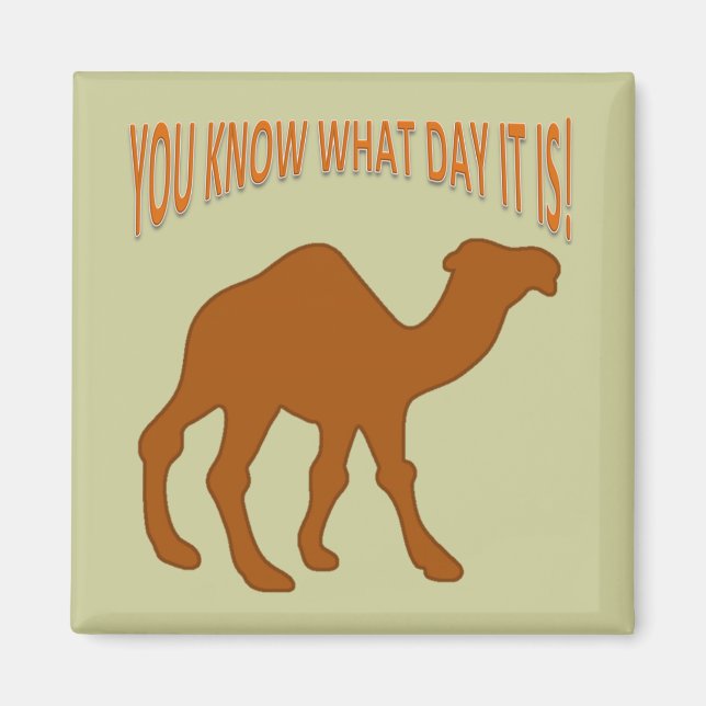 HUMPDAY! CAMEL HUMP DAY DU VET VILKEN DAG DET ÄR MAGNET (Framsidan)