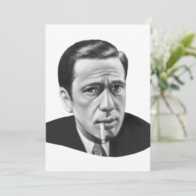 Humphrey Bogart Julkort (Stående Fram)