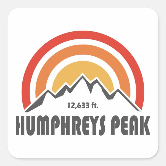 Humphreys Peak Fyrkantigt Klistermärke (Framsida)