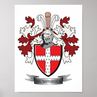 Humphries Family Crest Jackar av Arm Poster