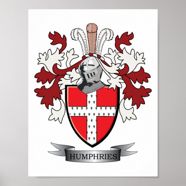 Humphries Family Crest Jackar av Arm Poster (Framsidan)