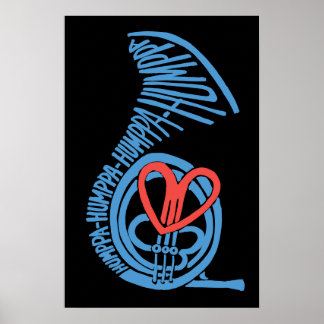 Humppa Kärlek Blue2 Poster eller skriver ut