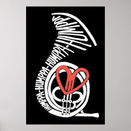 Humppa Kärlek Red Mörk Poster eller skriver ut