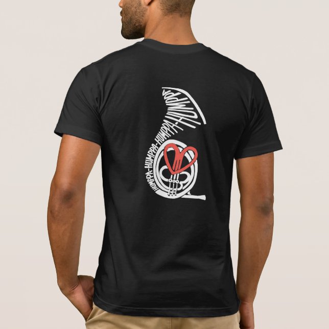 Humppa Love Röd Baksida Mörk AA T-shirt (Baksida)
