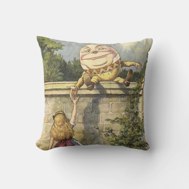Humpty Dumpty Alice i underland kudder Kudde (Framsida)