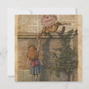 Humpty Dumpty & Alice Vintage Bok Illustration