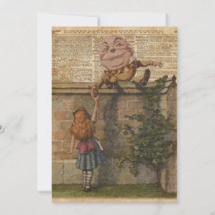 Humpty Dumpty & Alice Vintage Bok Illustration