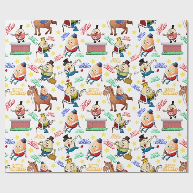Humpty Dumpty Barns födelsedag Party Presentpapper (Platt)