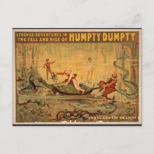 Humpty Dumpty, "Coral Grotto of Light" Retro Theat Vykort