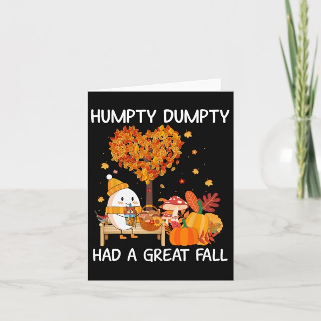 Humpty Dumpty Fick Ett Stort Fall Glad Höst Y'all  Kort (Framsida)