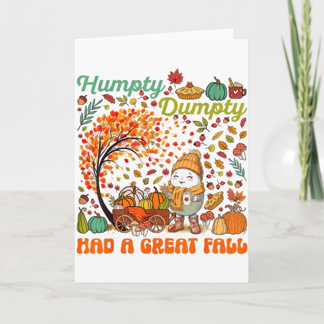 Humpty Dumpty Fick Ett Stort Fall Glad Tack  Kort (Framsida)
