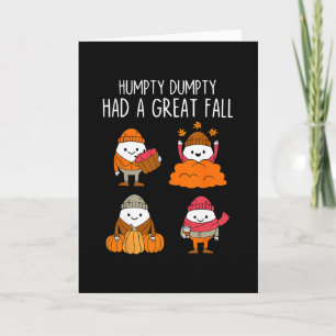 Humpty Dumpty Fick Ett Stort Fall Höstlöv Tack Kort