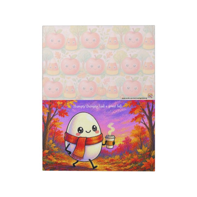 Humpty Dumpty Fick Ett Stort Fall Notepad Anteckningsblock (Roterad)
