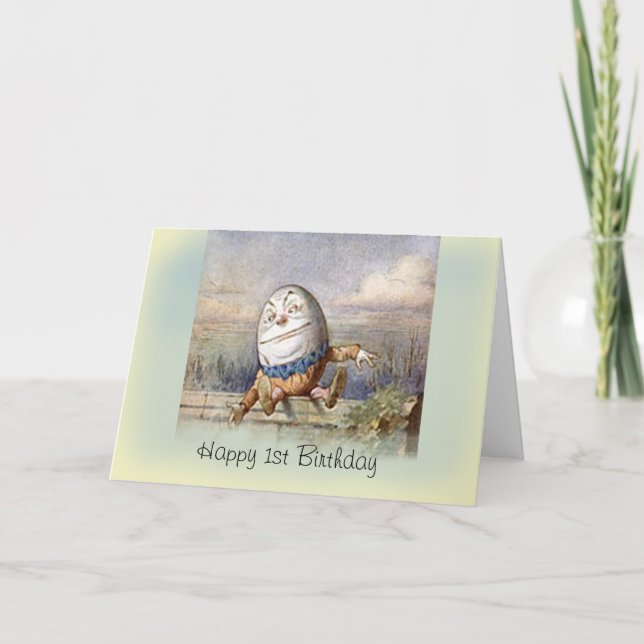 Humpty Dumpty första födelsedag Kort (Framsida)