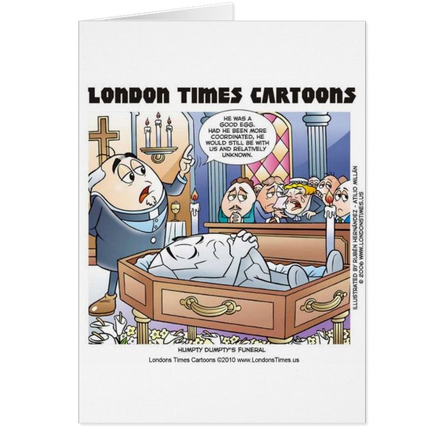 Humpty Dumpty Funeral ger oss möjlighet att ta emo Hälsningskort (Framsidan)
