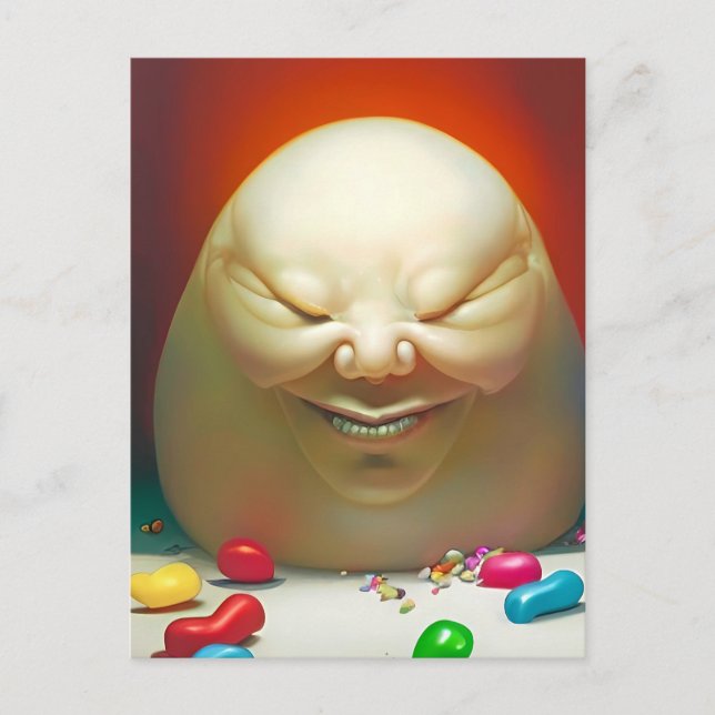Humpty Dumpty hade en stor samling gelébönor Vykort (Framsida)