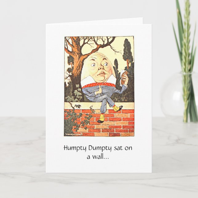 Humpty Dumpty, hälsningkort Kort (Framsida)
