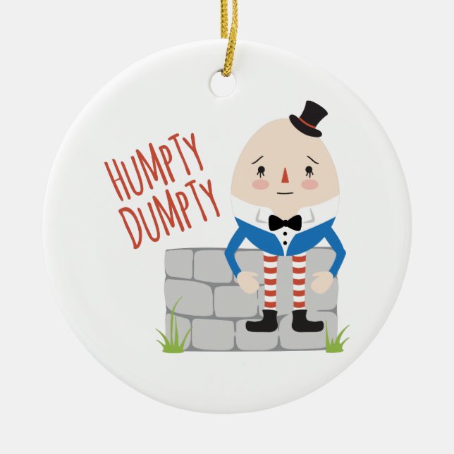 Humpty Dumpty Julgransprydnad Keramik (Framsidan)