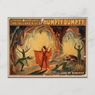 Humpty Dumpty, 'Mörkets grotta' Retro Theater Vykort