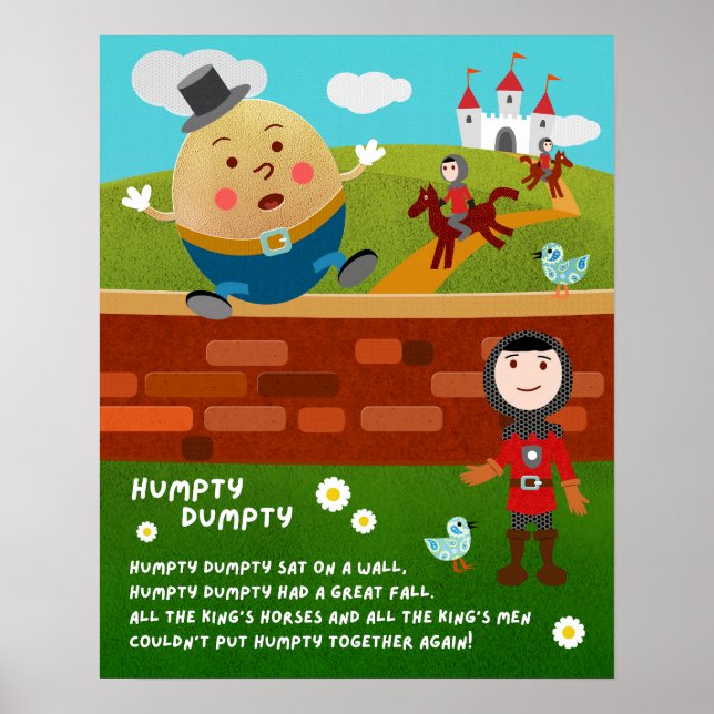 Humpty Dumpty Nursery Rhyme Classroom Poster (Framsidan)