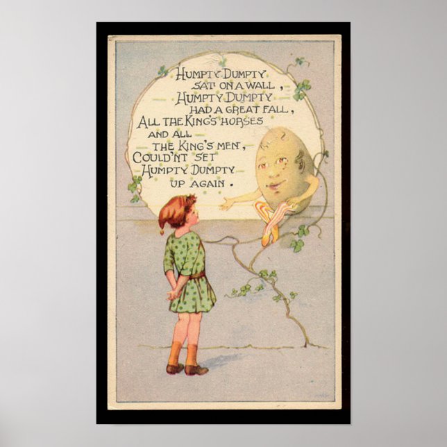 Humpty Dumpty Nursery Rhyme Poster (Framsidan)