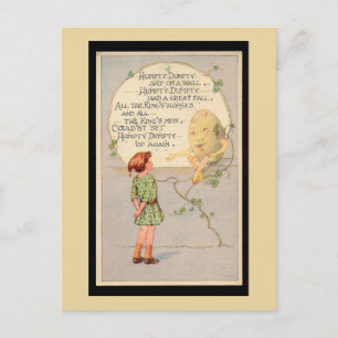 Humpty Dumpty Nursery Rhyme Vykort