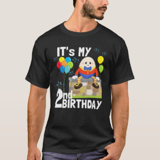 Humpty Dumpty Nursery Song Rhyme Toddler 2Nd Birth T Shirt