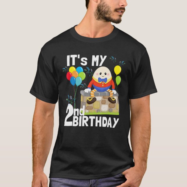 Humpty Dumpty Nursery Song Rhyme Toddler 2Nd Birth T Shirt (Framsida)