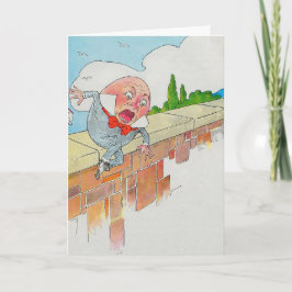 Humpty Dumpty on Wall Mor Goose Nursery Rhyme Kort
