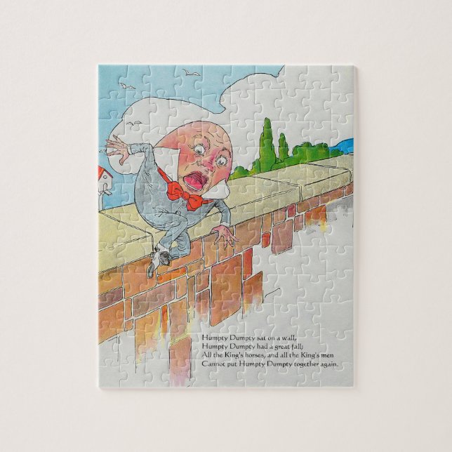 Humpty Dumpty on Wall Mor Goose Nursery Rhyme Pussel (Vertikal)