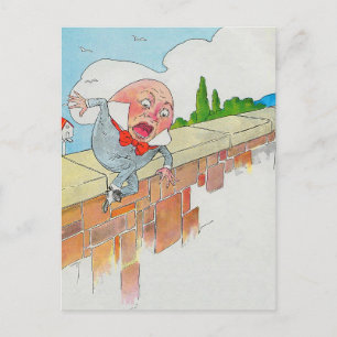 Humpty Dumpty på väggen Mamma Gåss ramsa Vykort