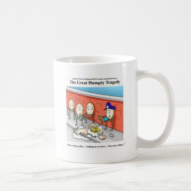 Humpty Dumpty Polisförundersökning Roliga Gåvor Kaffemugg (Höger)