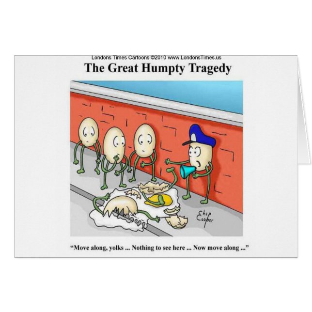 Humpty Dumpty polisutredning roliga presenter Hälsningskort (Framsidan Horizontal)