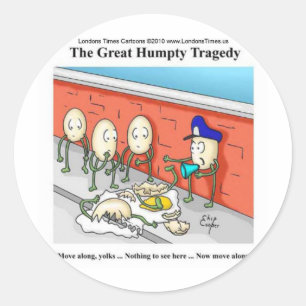 Humpty Dumpty polisutredning Roliga presenter Runt Klistermärke