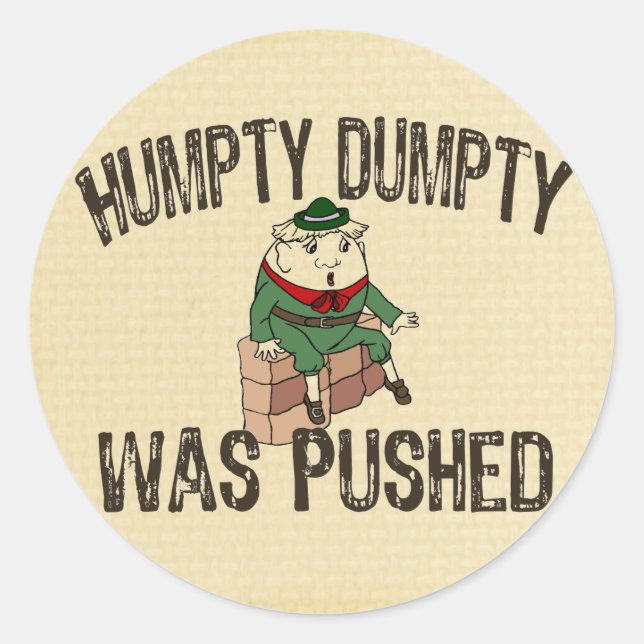 Humpty Dumpty Runt Klistermärke (Framsida)