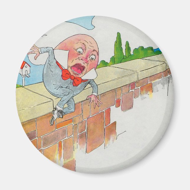 Humpty Dumpty satt på en vägg Magnet (Framsidan)