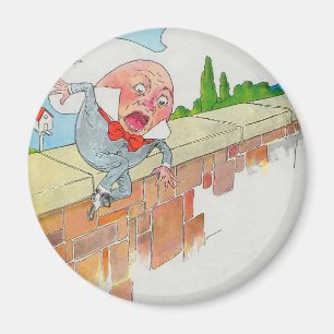 Humpty Dumpty som sitts på en vägg Magnet