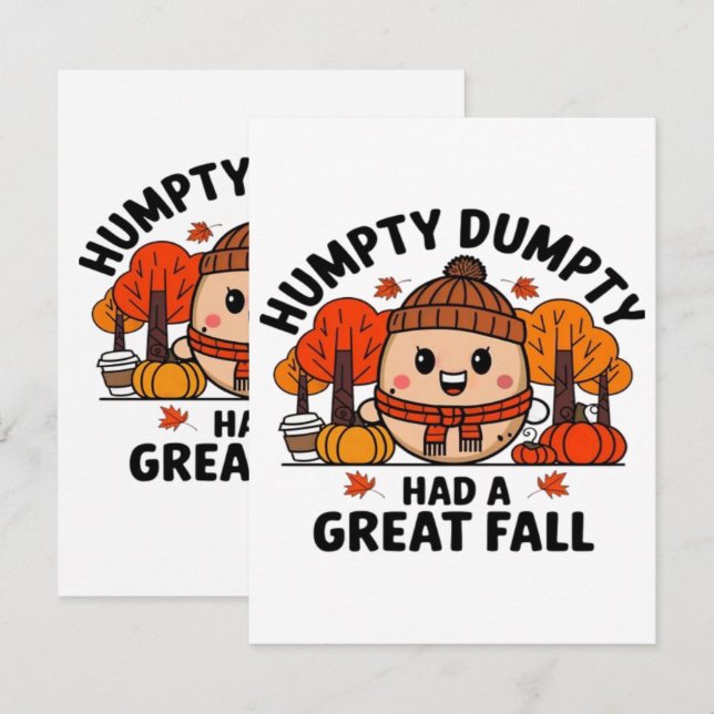 Humpty Dumpty, underlig Thanksgiving Tilläggskort (Fram/baksida)